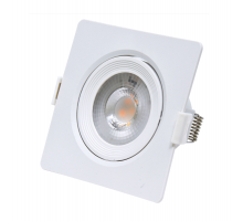 LED vestavné bodové svítidlo - 5W, teplá bílá 2700K, 500Lm, hranaté